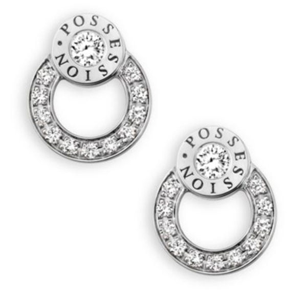 Piaget Possession Diamond 18K White Gold Stud Earrings