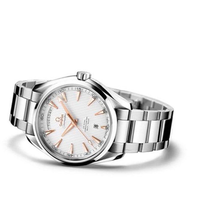 Omega Seamaster Aqua Terra Co-Axial Day-Date stainless steel case and bracelet