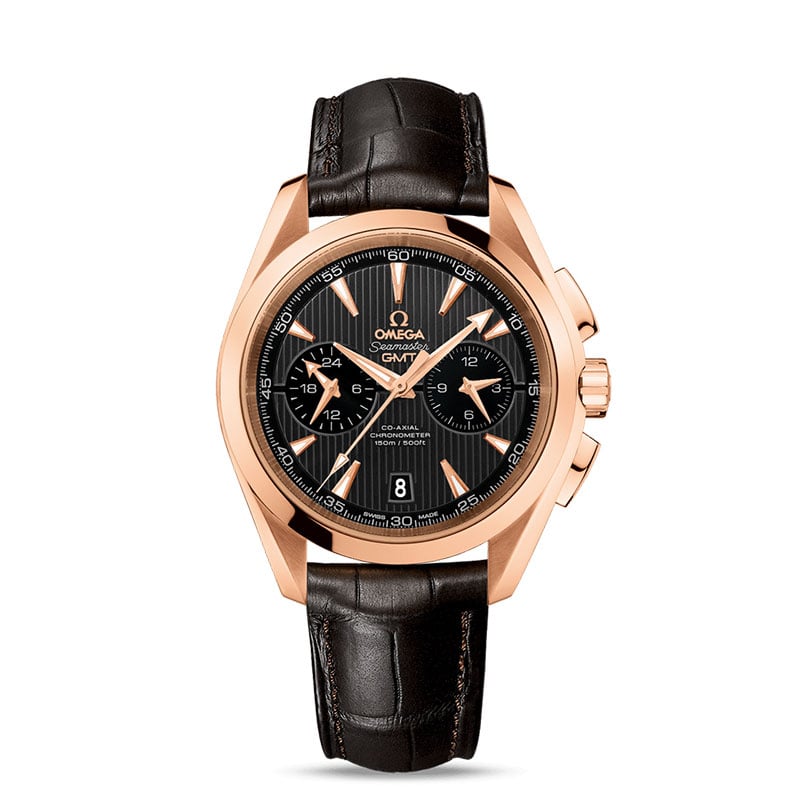 Seamaster Aqua Terra GMT Chronograph Watch Caliber 9605 rose gold case
