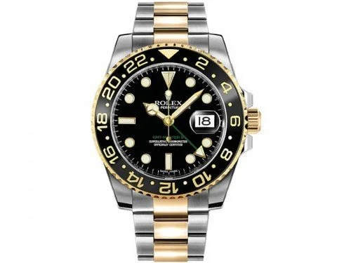 116713LN Rolex GMT-Master II Professional Gold Bezel Mens Watch @majordor #majordor