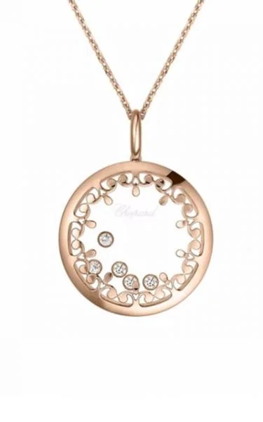 Chopard Happy Diamonds Icons Heart Diamond Pendant Necklace 18K W/Gold 0.95  CTW | eBay