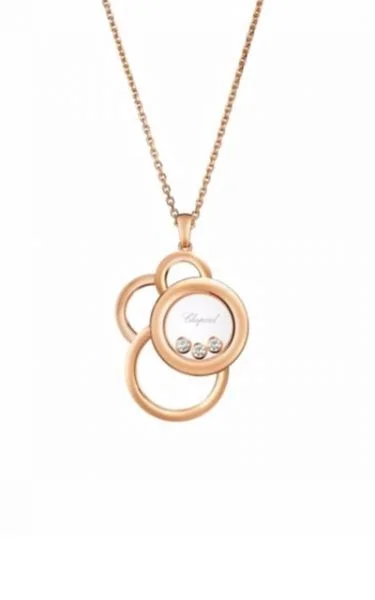 Chopard Happy Dreams Diamond 18K Rose Gold Ladies Necklace - Image 2