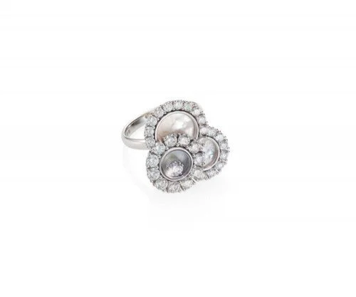 Chopard Happy Dreams Diamond Pearl White Gold Ring 829882-1010