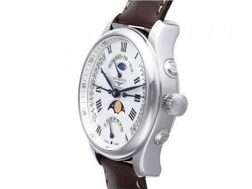 Longines Master Collection L2.739.4.71.3 Moon Phase 44mm Mens Watch side view