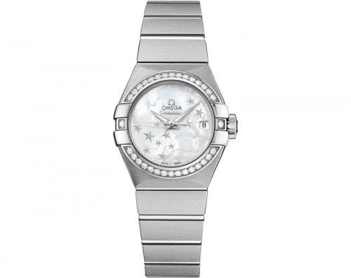 Omega Constellation Co-Axial Automatic Star 27mm Ladies Watch 12315272005001 front view
