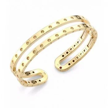 Roberto Coin Symphony Pois Mois 18K Yellow Gold Double Bangle