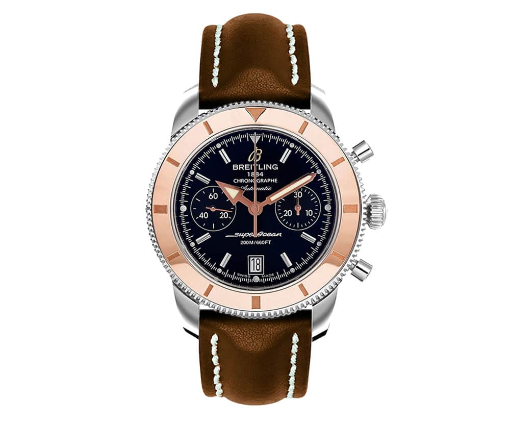 breitling superocean gold bezel