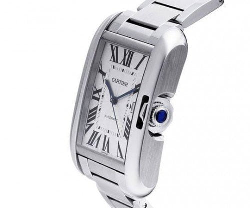 Cartier Tank Anglaise W5310009 Midsize Automatic Ladies Luxury Watch side view @majordor #majordor