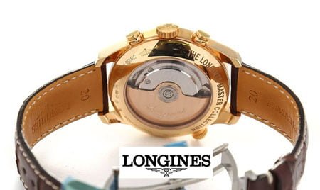 Longines Master Collection L2.714.8.78.3 Retrograde 41mm Mens Watch back case view