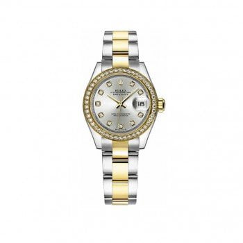 Ladies Rolex Datejust 279383RBR-SLVDO 28 Diamonds Watch