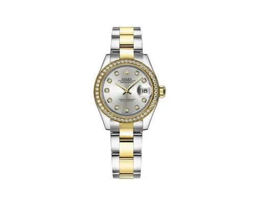 Ladies Rolex Datejust 279383RBR-SLVDO 28 Diamonds Watch