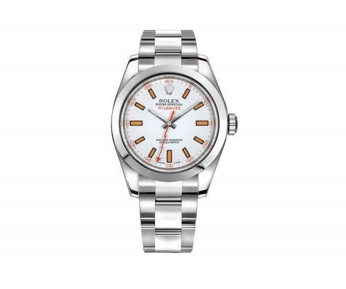 Rolex Milgauss 116400-0002 40mm White Dial Watch