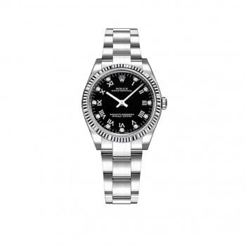 Rolex Oyster Perpetual 31mm Womens Luxury Watch 177234-BLKRDO