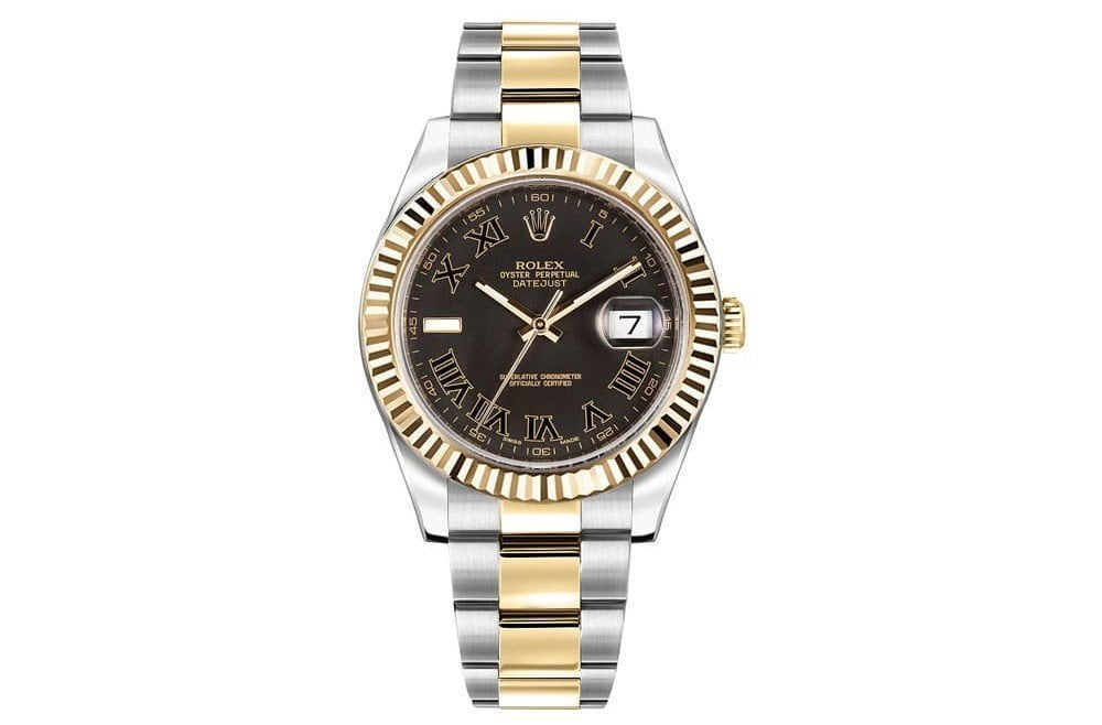 Rolex Datejust II 116333-bkrifo 41mm Mens Yellow Gold and Steel Watch @majordor #majordor