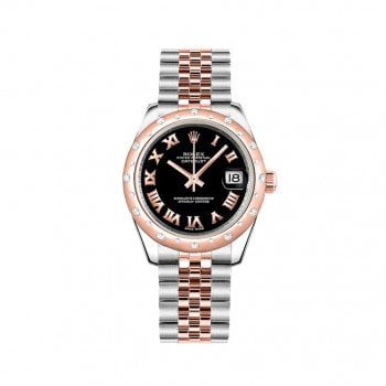 Rolex Lady Datejust 178341-blkrj 31 Diamonds Jubilee Bracelet Watch