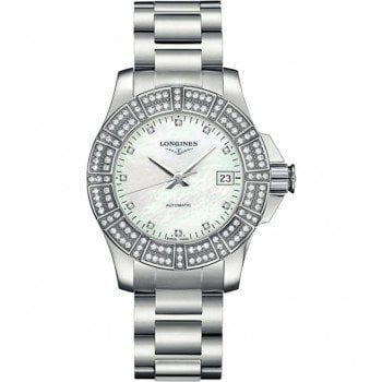 Longines Conquest L3.180.0.87.6 Automatic Diamonds Ladies Watch Caliber L595