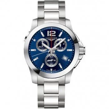 Longines Conquest L3.702.4.96.6 Quartz Chronograph 41mm Mens Watch @majordor #majordor