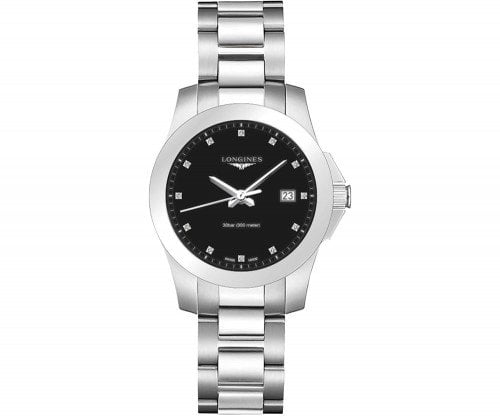Longines Conquest Quartz Ladies Luxury Watch L3.378.4.57.6