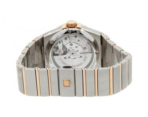 Omega Constellation 123.20.38.22.02.001 Automatic 38 mm Day-Date Mens Watchcase back view @majordor #majordor