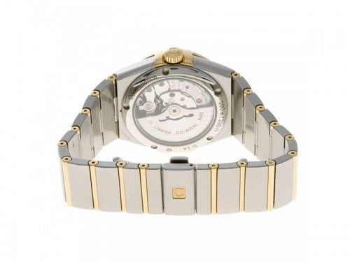 Omega Constellation 123.20.38.22.02.002 Automatic Day-Date Watch Caliber 8602 case back view