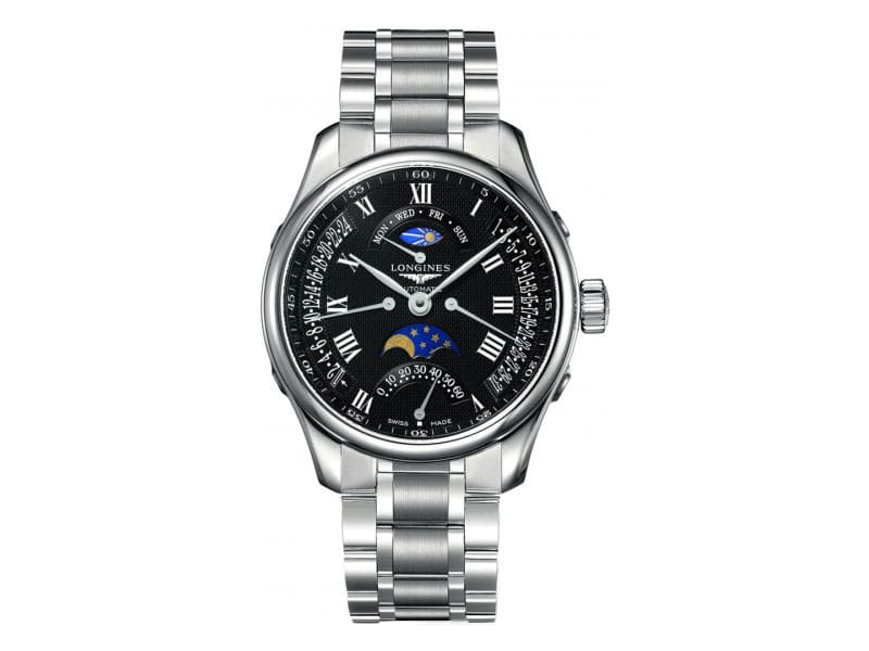 Longines Master Collection L2.739.4.51.6 Moon Phase 44mm Mens Watch front view @majordor #majordor
