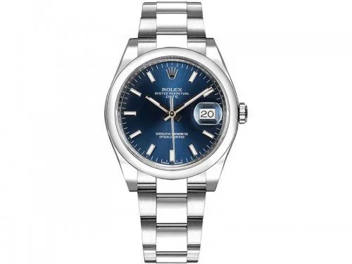 115200 Rolex Oyster Perpetual Date 34 Blue Dial Lady Watch bluso caliber 3135 @majordor #majordor