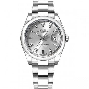 115200 Rolex Oyster Perpetual Date 34 Silver Dial Lady Watch slvso @majordor #majordor