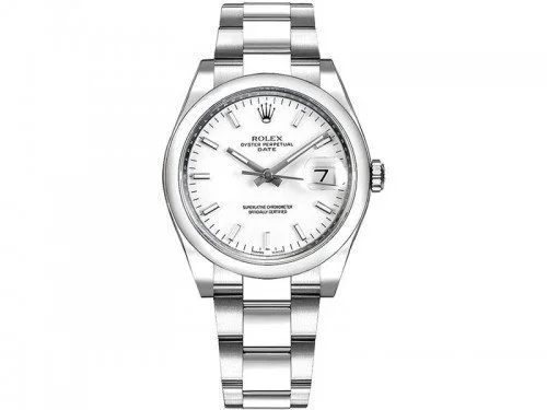 115200 Rolex Oyster Perpetual Date 34 White Dial Lady Watch whtso caliber 3135