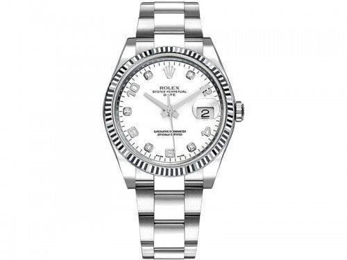  Rolex 115234 whtdao Datejust 34mm White Dial Watch