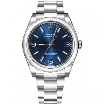 Rolex 116000 bluaso Oyster Perpetual 36 mm Blue Dial Ladies Watch