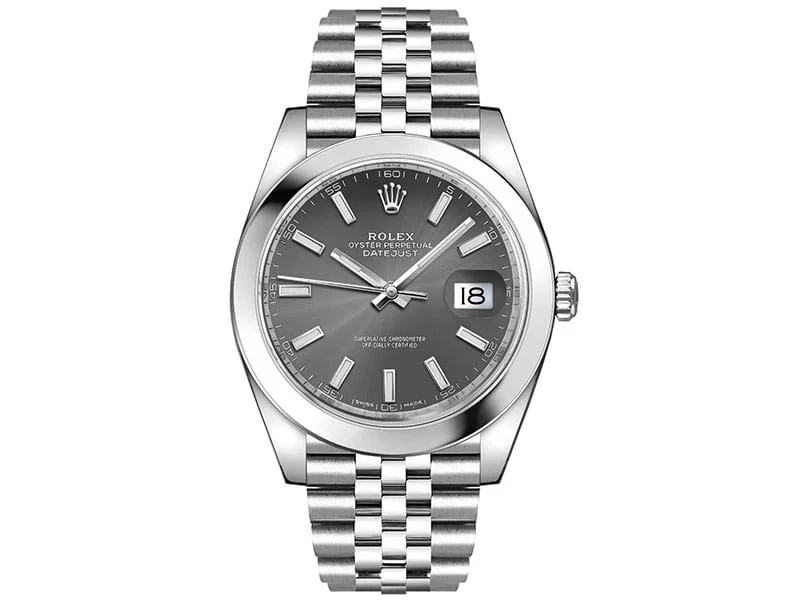 Rolex Datejust m126300-0008 rhosj 41mm Grey Dial Watch