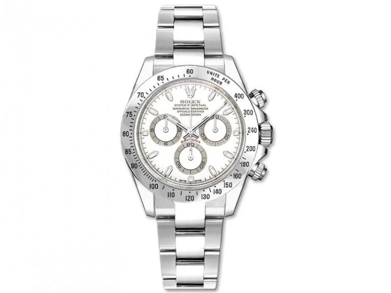 Rolex Daytona 116520 White Cosmograph Steel Case Mens Watch @majordor #majordor
