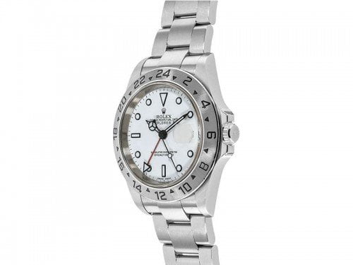 Rolex Explorer II 16570 GMT White Dial Mens Luxury Watch