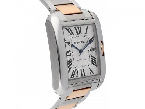 Cartier Tank Anglaise W5310006 Extra Large Steel Mens Luxury Watch side view @majordor #majordor caliber 1904