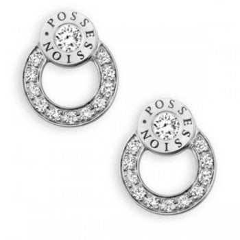 Piaget Possession Diamond 18K White Gold Stud Earrings
