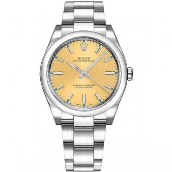 Rolex Oyster Perpetual 114200-chpsdo 34mm Champagne Dial