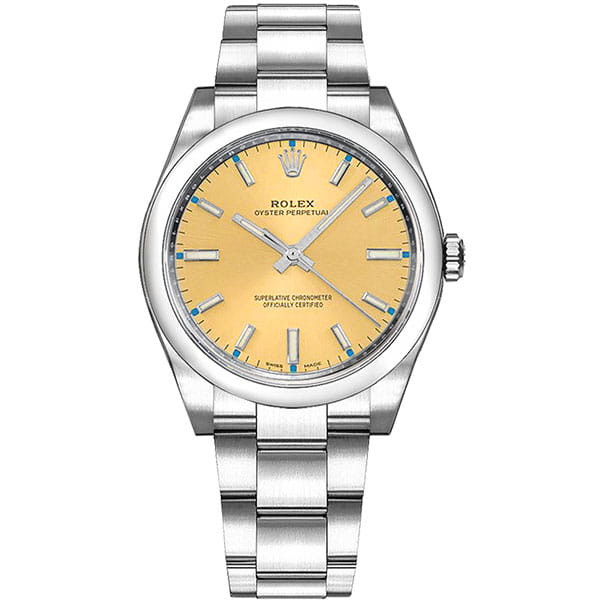 Rolex Oyster Perpetual 114200-chpsdo 34mm Champagne Dial 