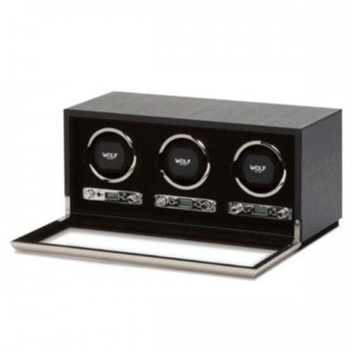 Wolf Exotic Triple Automatic Watch Winder Box @majordor