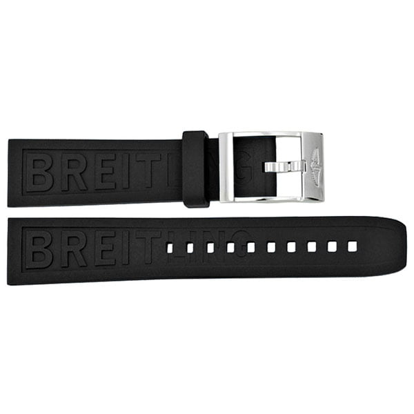 154S Breitling Diver Pro III 24mm Black Rubber Replacement Strap