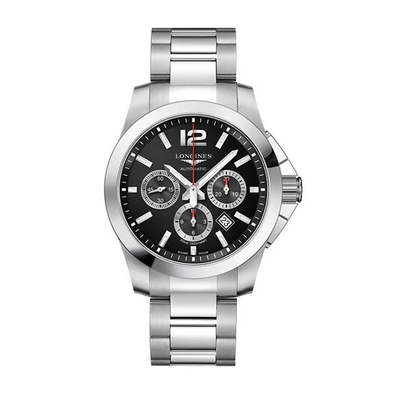 chatten bagage Brutaal Longines Conquest L3.801.4.56.6 Chronograph Automatic 44mm Watch