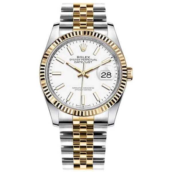 Rolex Datejust 126233 WHTSJ 36mm Yellow Rolesor Ladies Watch