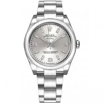 Rolex Oyster Perpetual 114200 slvsaso 34mm Silver Dial Womens Watch