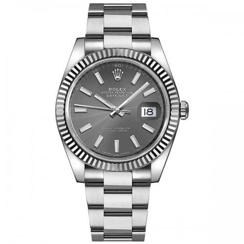 Rolex Datejust m126334-0013 rhoso 41mm Grey Dial Watch